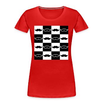 Damier Pour Papas Pour Meilleur Papa - T-shirt bio Premium Femme - rouge - Devant - Mia (176cm)