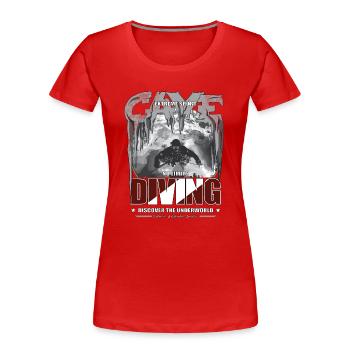 Plongée souterraine Plongée souterraine Cadeau Sports extrêmes - T-shirt bio Premium Femme - rouge - Devant - Mia (176cm)