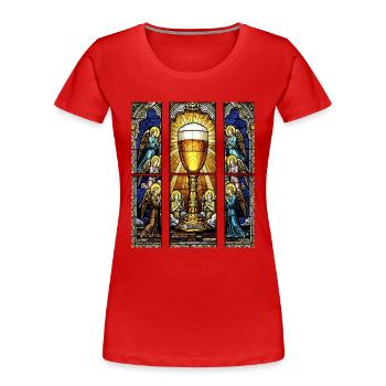Churches Window Beer Men's Day Ascension Day - Women's Premium Organic T-Shirt - red - Front - Mia (176cm)