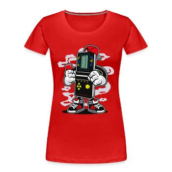 ZOCKER BOY - Comic Cartoon Comic Figur Motiv - Frauen Premium Bio T-Shirt - Rot - Vorne - Mia (176cm)