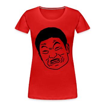 IMPOSSIBRU - MEME - Frauen Premium Bio T-Shirt - Rot - Vorne - Mia (176cm)