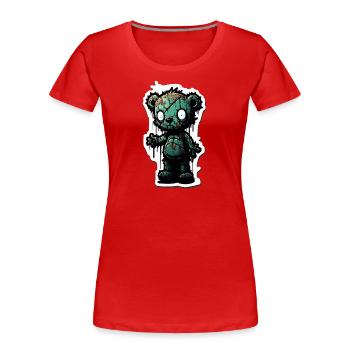 Zombie Teddy - Women's Premium Organic T-Shirt - red - Front - Mia (176cm)