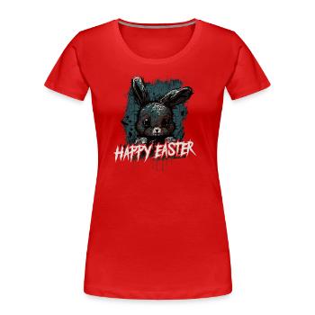 Happy Creepy Easter - Women's Premium Organic T-Shirt - red - Front - Mia (176cm)