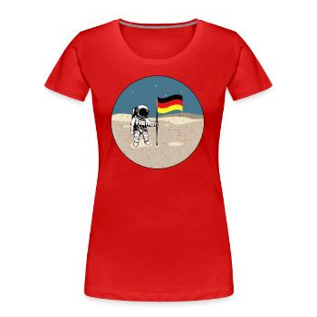 German Moon Landing German Astronaut Moon - Women's Premium Organic T-Shirt - red - Front - Mia (176cm)