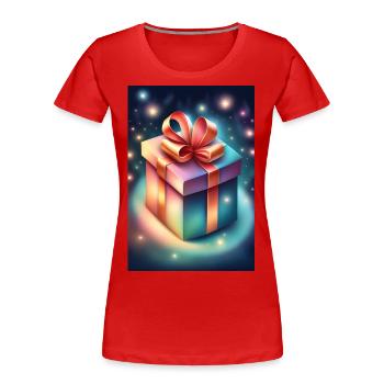 Magisches Überraschungsgeschenk - Frauen Premium Bio T-Shirt - Rot - Vorne - Mia (176cm)