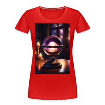 Magische Kristallkugel - Frauen Premium Bio T-Shirt - Rot - Vorne - Mia (176cm)