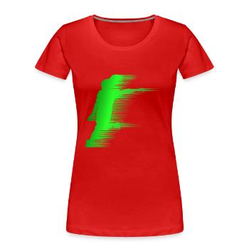 Frauenfußball - Frauen Premium Bio T-Shirt - Rot - Vorne - Mia (176cm)