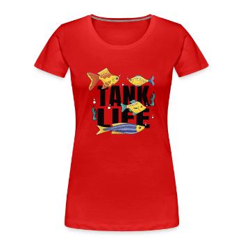 Aquaristik Aquarium Keeper Fishkeeper Salzwasser - Frauen Premium Bio T-Shirt - Rot - Vorne - Mia (176cm)