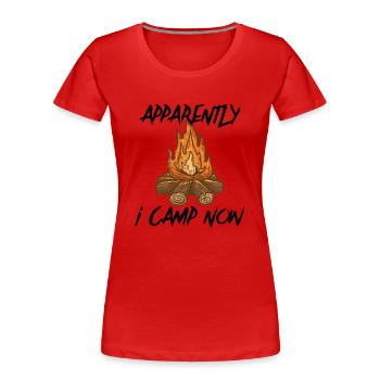 Scout Camping Outdoor Campfire Hiking Backpacking - Women's Premium Organic T-Shirt - red - Front - Mia (176cm)