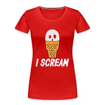 I Scream Sorbet Mochi Eis Am Stiel Eiscreme - Frauen Premium Bio T-Shirt - Rot - Vorne - Mia (176cm)