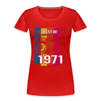 Best Of 1971 Stereo Radio Kassettenspieler - Frauen Premium Bio T-Shirt - Rot - Vorne - Mia (176cm)