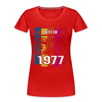 Best Of 1977 Stereo Radio Kassettenspieler - Frauen Premium Bio T-Shirt - Rot - Vorne - Mia (176cm)