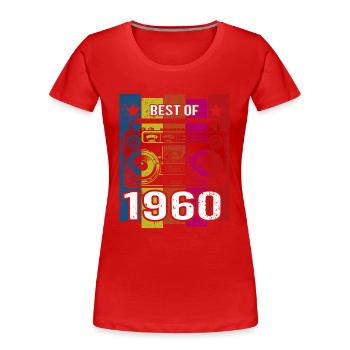 Best Of 1960 Stereo Radio Kassettenspieler - Frauen Premium Bio T-Shirt - Rot - Vorne - Mia (176cm)