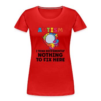 Autism Awareness Autism Disease Autistic Gift - Frauen Premium Bio T-Shirt - Rot - Vorne - Mia (176cm)