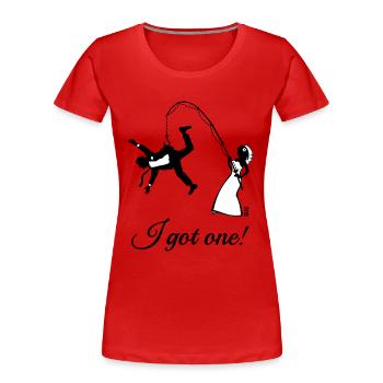 I Got One Bride Bachelorette Hen Party - Frauen Premium Bio T-Shirt - Rot - Vorne - Mia (176cm)