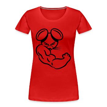 Steve strong - Women's Premium Organic T-Shirt - red - Front - Mia (176cm)