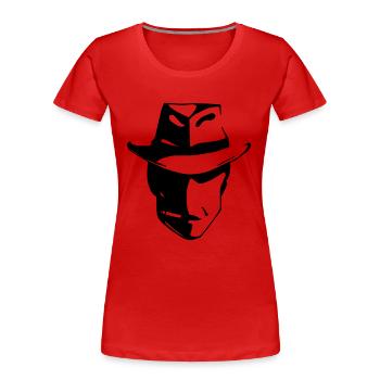Gangster - Frauen Premium Bio T-Shirt - Rot - Vorne - Mia (176cm)