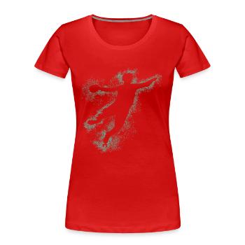 Handball, handballer, Beachhandball,Graffiti - Frauen Premium Bio T-Shirt - Rot - Vorne - Mia (176cm)