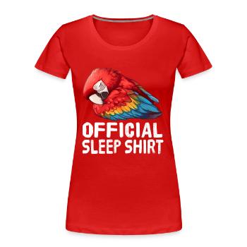 Chemise de nuit officielle Macao - T-shirt bio Premium Femme - rouge - Devant - Mia (176cm)