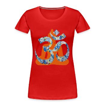 om mit buddha e 205 - Frauen Premium Bio T-Shirt - Rot - Vorne - Mia (176cm)