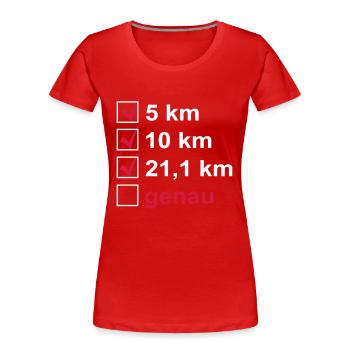 Marathon - Frauen Premium Bio T-Shirt - Rot - Vorne - Mia (176cm)