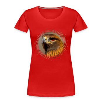 Adler 2017 - Frauen Premium Bio T-Shirt - Rot - Vorne - Mia (176cm)