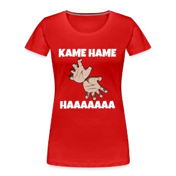Son goku anime fan série kamehameha cadeau - T-shirt bio Premium Femme - rouge - Devant - Mia (176cm)