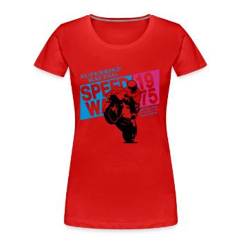 Moto-GP Racing - Women's Premium Organic T-Shirt - red - Front - Mia (176cm)