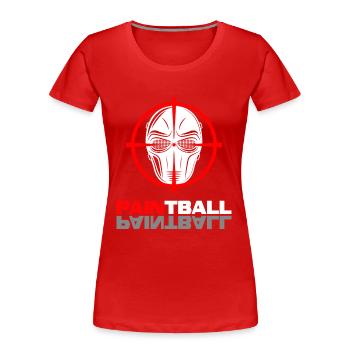 paintball paintballer gotcha - Women's Premium Organic T-Shirt - red - Front - Mia (176cm)