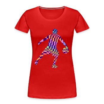 basketball basketball-muster basketballspiel - Frauen Premium Bio T-Shirt - Rot - Vorne - Mia (176cm)