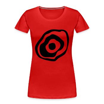 Ziel Ziel ziel objetivo16 obiettivo1 - Frauen Premium Bio T-Shirt - Rot - Vorne - Mia (176cm)