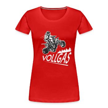 Quad Dirt Vollgas - Frauen Premium Bio T-Shirt - Rot - Vorne - Mia (176cm)