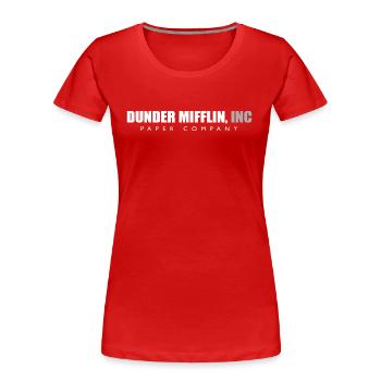 Dunder Mifflin The Office - Women's Premium Organic T-Shirt - red - Front - Mia (176cm)
