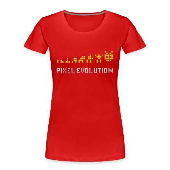 Pixel Evolution - Women's Premium Organic T-Shirt - red - Front - Mia (176cm)