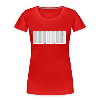 ISO-Container Seecontainer Schiffscontainer TEU - Frauen Premium Bio T-Shirt - Rot - Vorne - Mia (176cm)