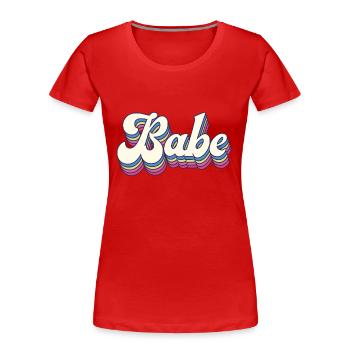 Retro Style Babe - Cadeau d’enterrement de vie de jeune fille - T-shirt bio Premium Femme - rouge - Devant - Mia (176cm)