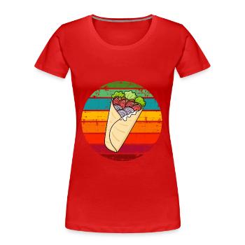 Kebab Shawarma Kebab Grill - Women's Premium Organic T-Shirt - red - Front - Mia (176cm)