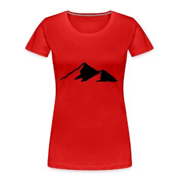 Berge Berg Gebirge 04 - Frauen Premium Bio T-Shirt - Rot - Vorne - Mia (176cm)