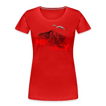 Hike & Fly Parapente rouge - T-shirt bio Premium Femme - rouge - Devant - Mia (176cm)