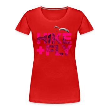 Hike & Fly Paragliding magenta - Frauen Premium Bio T-Shirt - Rot - Vorne - Mia (176cm)