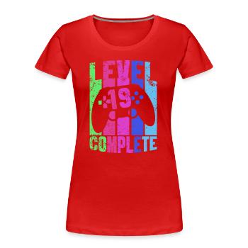Gaming 16th Birthday Gamer Gamepad Gamer Gamer Gamer - T-shirt bio Premium Femme - rouge - Devant - Mia (176cm)