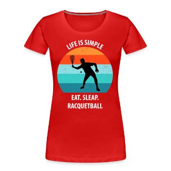 Racqueetball - T-shirt bio Premium Femme - rouge - Devant - Mia (176cm)