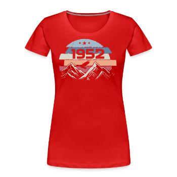 Original 1952 Millésime 1952 Anniversaire 1952 - T-shirt bio Premium Femme - rouge - Devant - Mia (176cm)