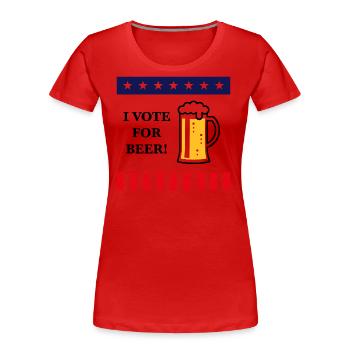 Election USA Stars and Stripes - Women's Premium Organic T-Shirt - red - Front - Mia (176cm)