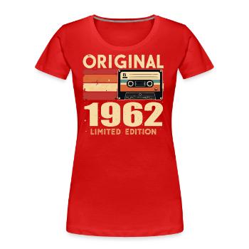 Geburtstag 1962 - Legendär Seit 1962 Geschenk 1962 - Frauen Premium Bio T-Shirt - Rot - Vorne - Mia (176cm)