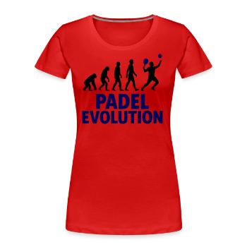 Padel Evolution Sport Motif - Women's Premium Organic T-Shirt - red - Front - Mia (176cm)
