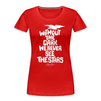 Edgar Allan Poe Zitat, Literatur Visuell - Frauen Premium Bio T-Shirt - Rot - Vorne - Mia (176cm)