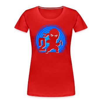 Ninja Anniversaire 2 ans Boy Ninjas Ninja - T-shirt bio Premium Femme - rouge - Devant - Mia (176cm)