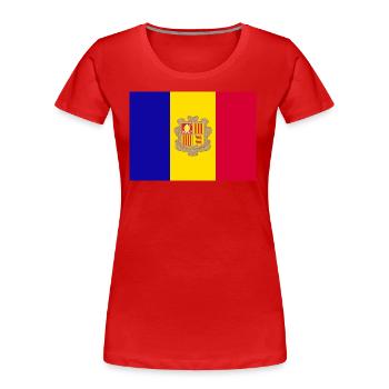 Andorre - T-shirt bio Premium Femme - rouge - Devant - Mia (176cm)