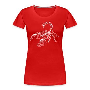 Cool Scorpion Insect Sketch Graphic Scorpion Lover - T-shirt bio Premium Femme - rouge - Devant - Mia (176cm)
